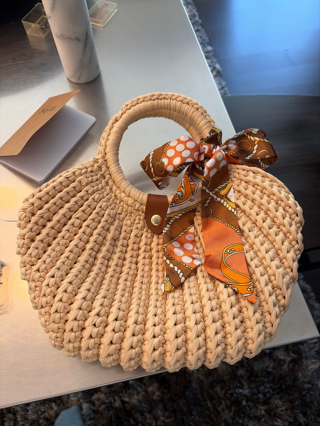 Customer photo review of CrochetPark™ Shell crochet Handbag DIY Kit