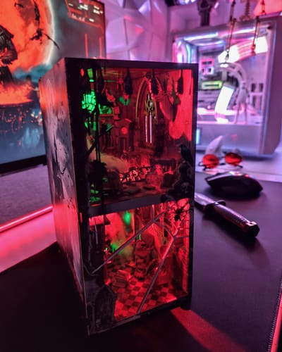 Customer photo review of Haunted Mansion DIY Wooden Book Nook Shelf Insert