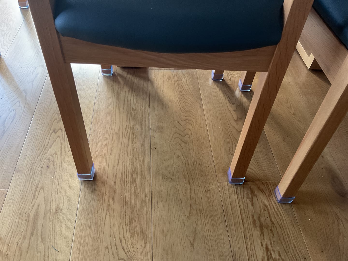 Customer photo review of Square Felt Silicone Chair Leg Protectors | Extra-Durable Chair Floor Protectors