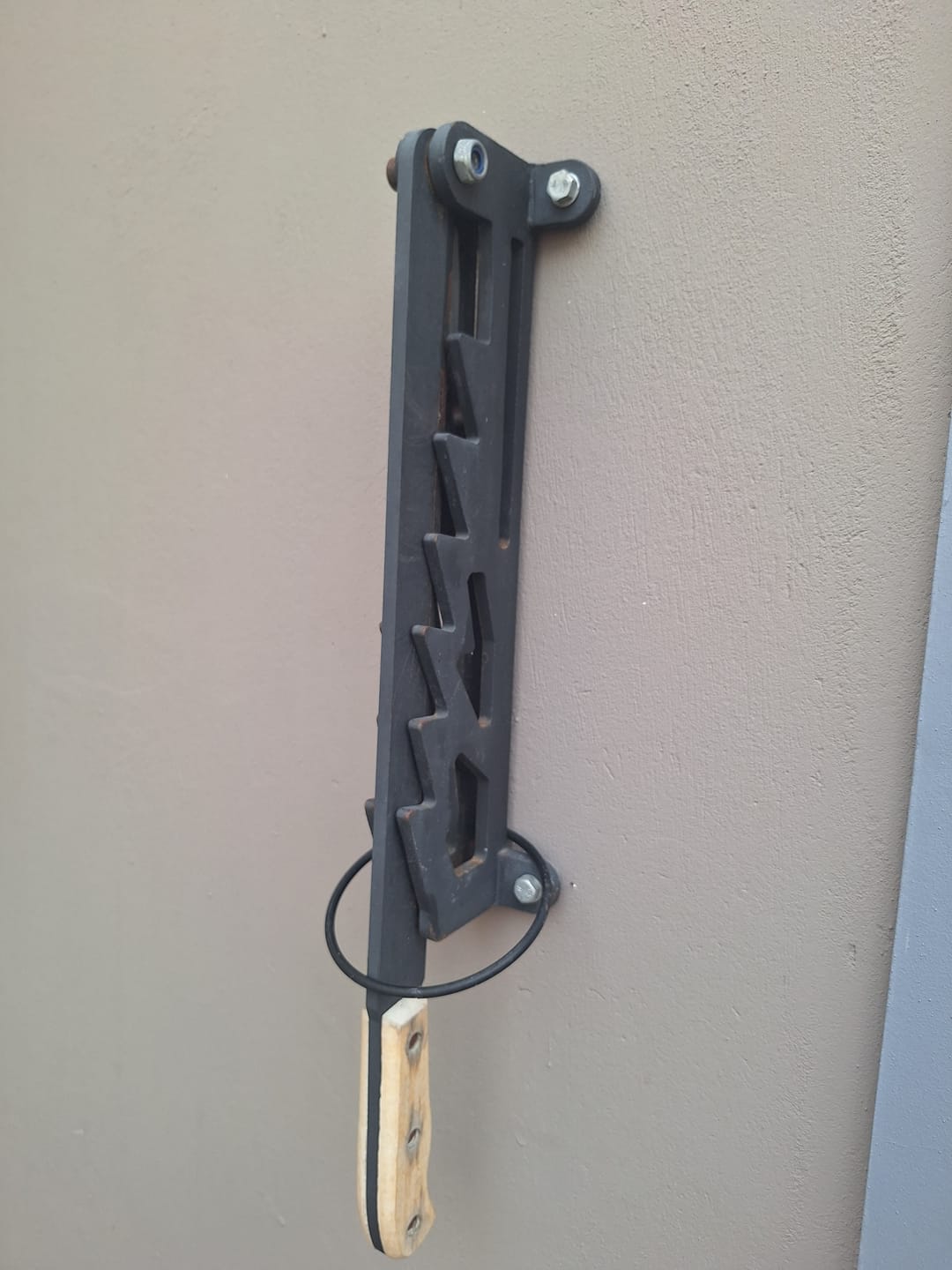 Customer photo review of BraaiPlank™ Wall Mounted Wood Kindling Splitter