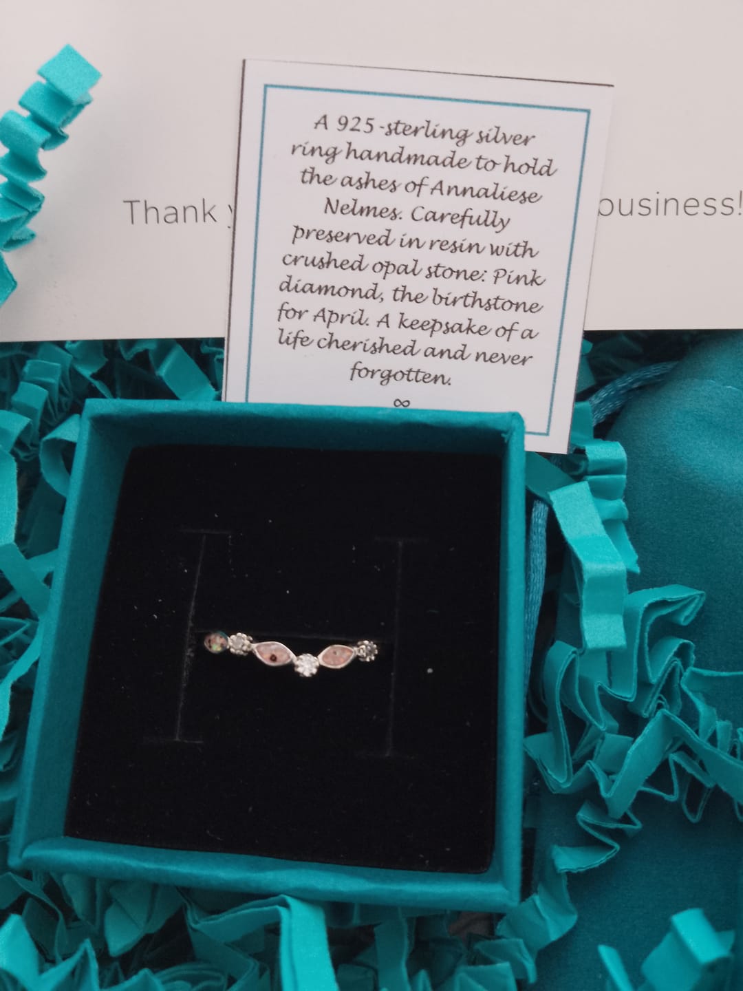 Customer photo review of Marquise wishbone ring