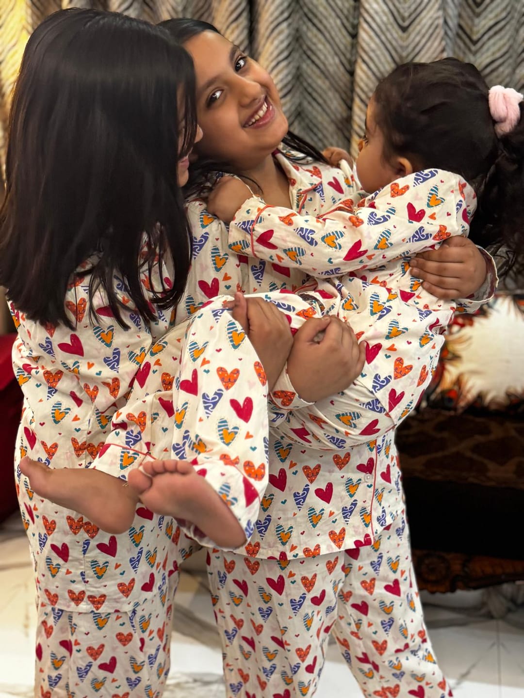 Customer photo review of Colourful Hearts Night Suit