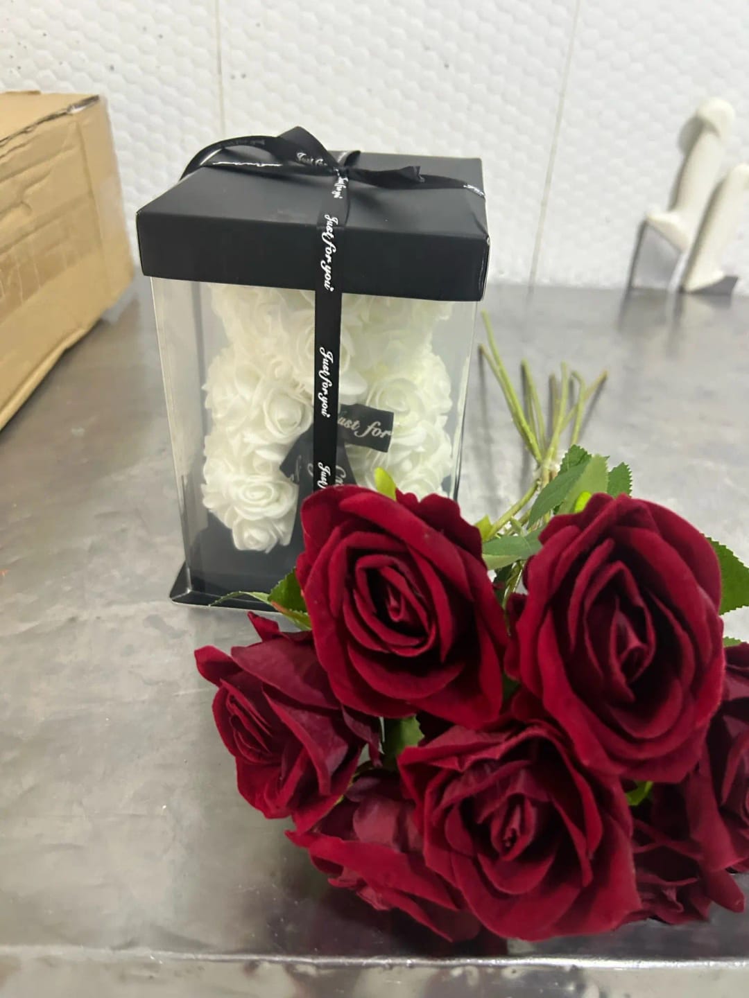 Customer photo review of (*Spring Sale*) Luxury Rose Bear With Gift Box 20cm