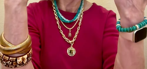 Customer photo review of Desert Rose Stone Charm