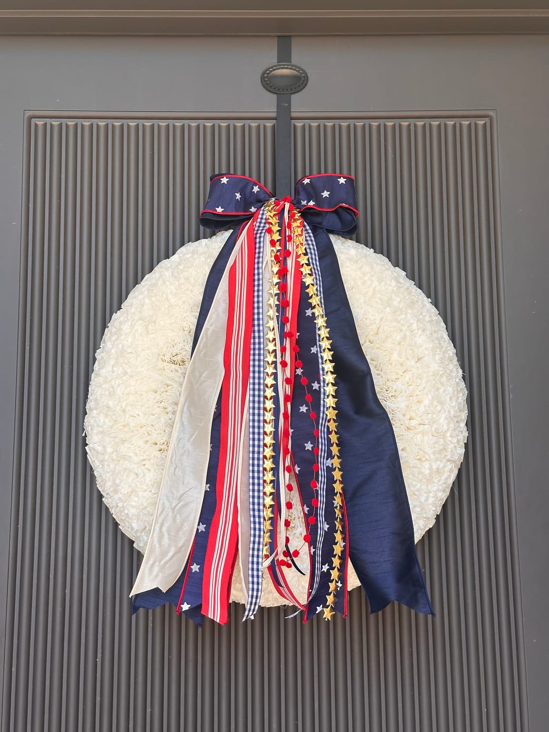 Customer photo review of Old Glory Wreath Ribbon