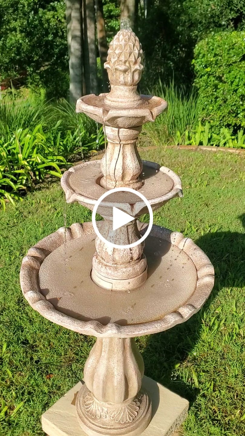 Customer video review of Avery Solar 3-Tier Bird Bath Fountain - 133cm Exclusive