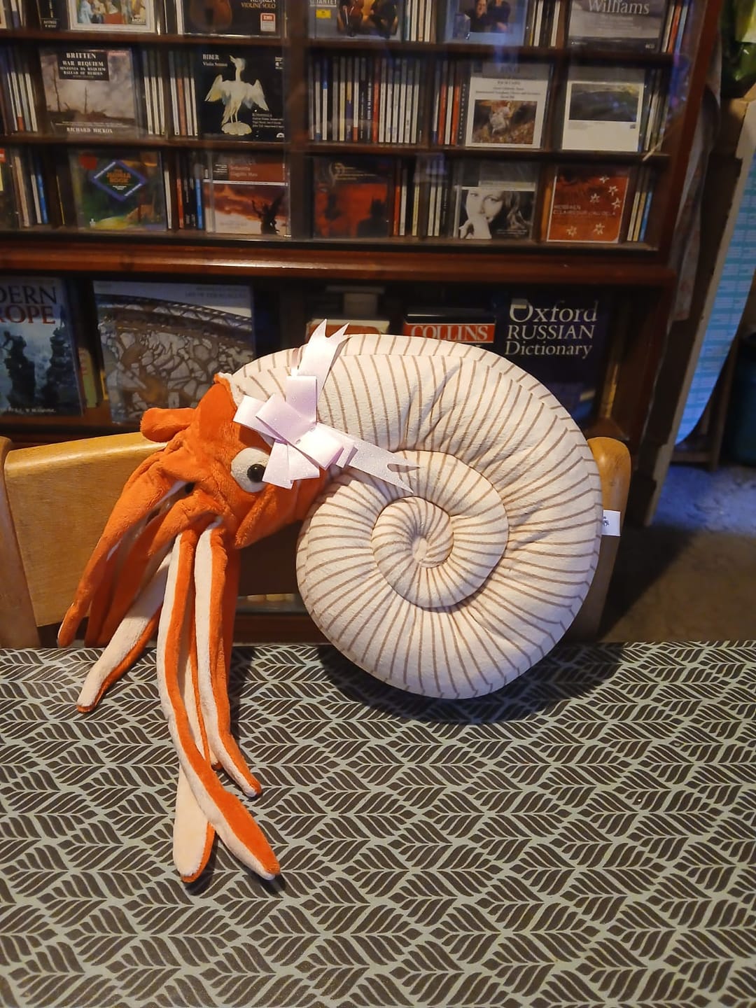 Customer photo review of Perisphinctes Ammonite Plush - Realistic Prehistoric Nautiloid Soft Stuffed Animal
