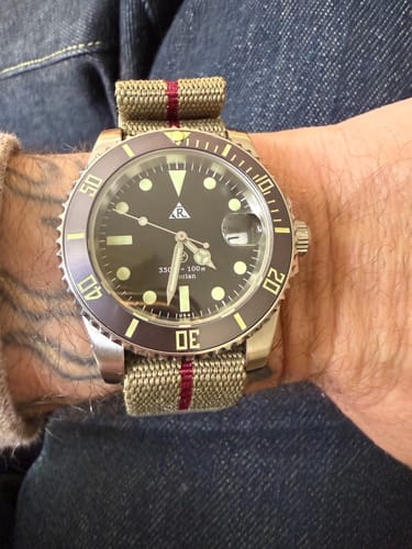 Customer photo review of Five Eye Nylon Watch Strap - Stripe