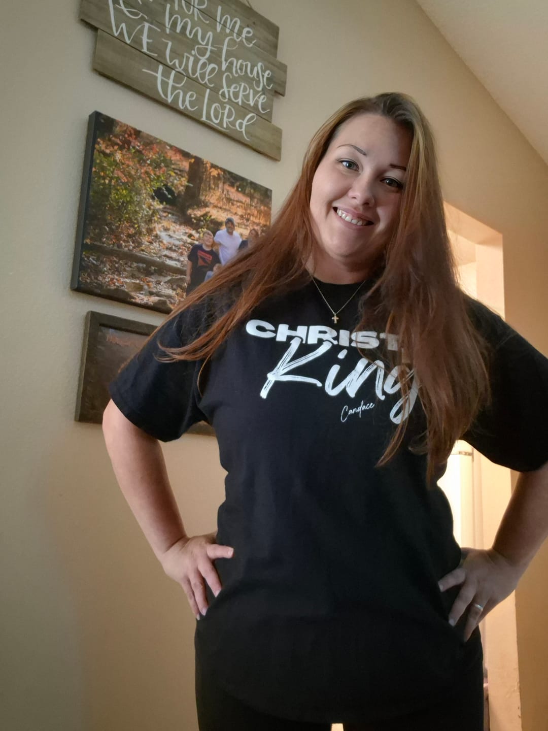 Customer photo review of Christ Is King T-Shirt