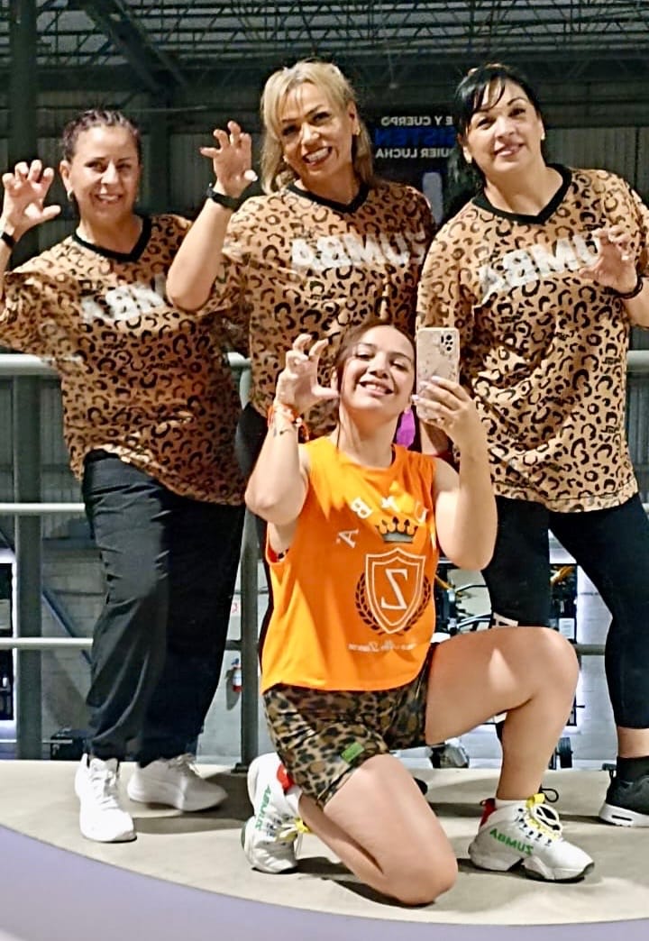 Customer photo review of Zumba Wildbeat Oversized Mesh Top