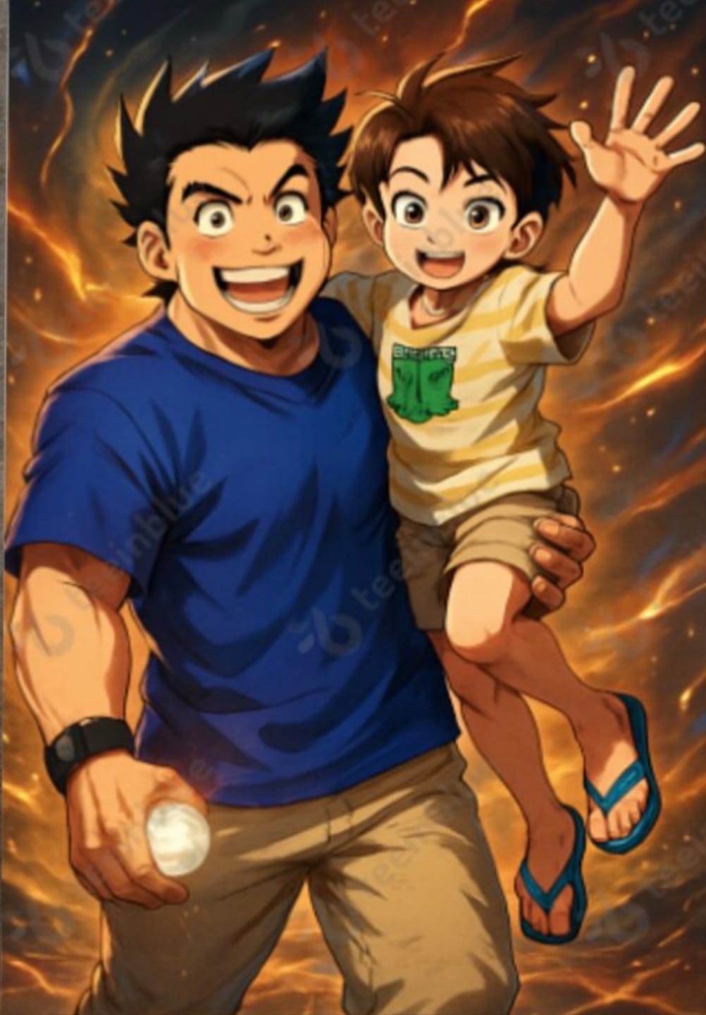 Customer photo review of Personalized Canvas - Portrait in Anime style
