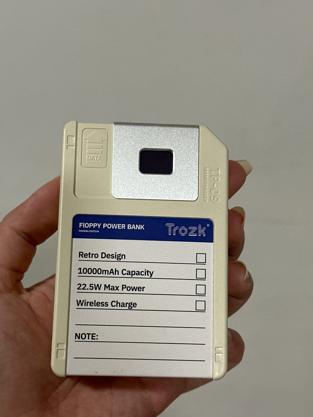 Customer photo review of Floppy Magnetic Power Bank With Storage