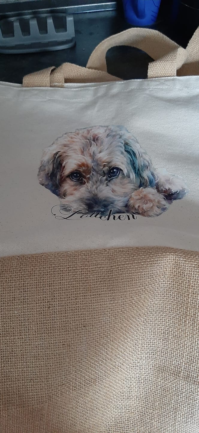 Customer photo review of Personalisierte Einkaufstasche - Aquarell