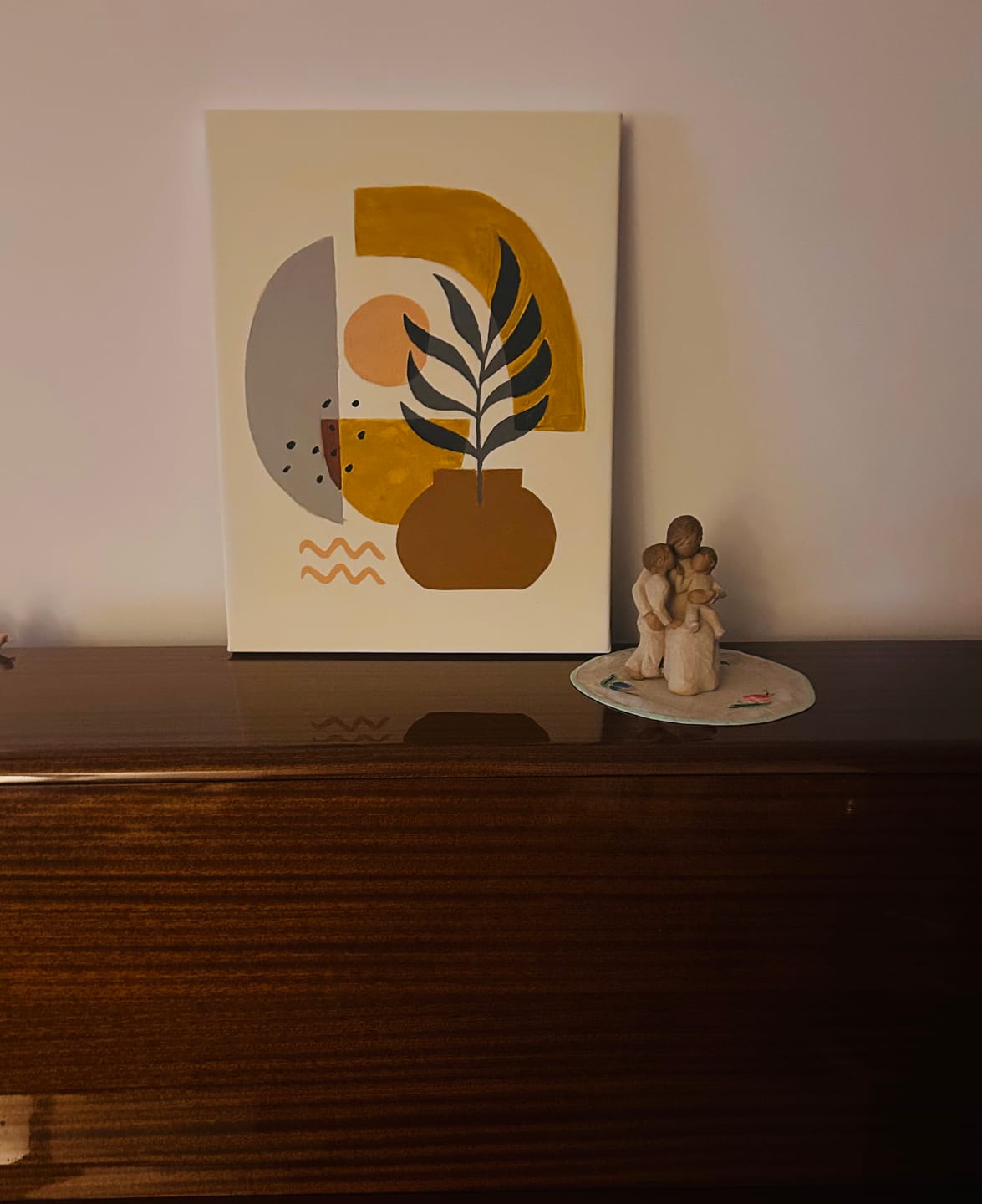 Customer photo review of Vazodaki Yaprak Dalı Sayılarla Boyama Seti 35x45 cm