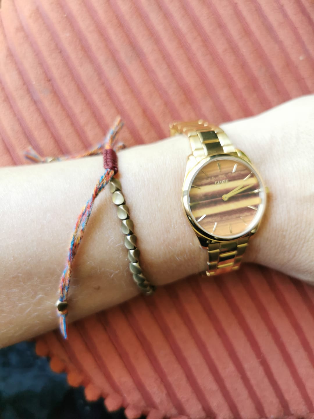 Customer photo review of Bracelet Tibétain en Perles de Cuivre