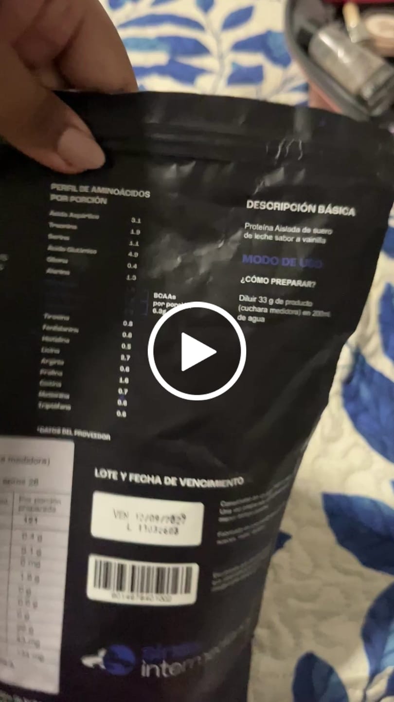 Customer video review of Proteína Aislada ISO - Vainilla