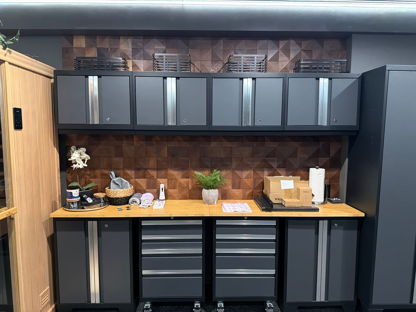 Customer photo review of Natural Walnut 3D Diamond Panels