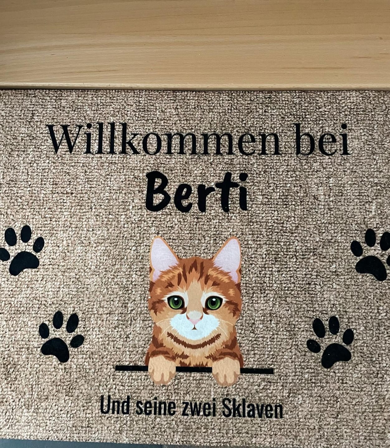 Customer photo review of Personalisierte Fußmatte - Willkommen bei