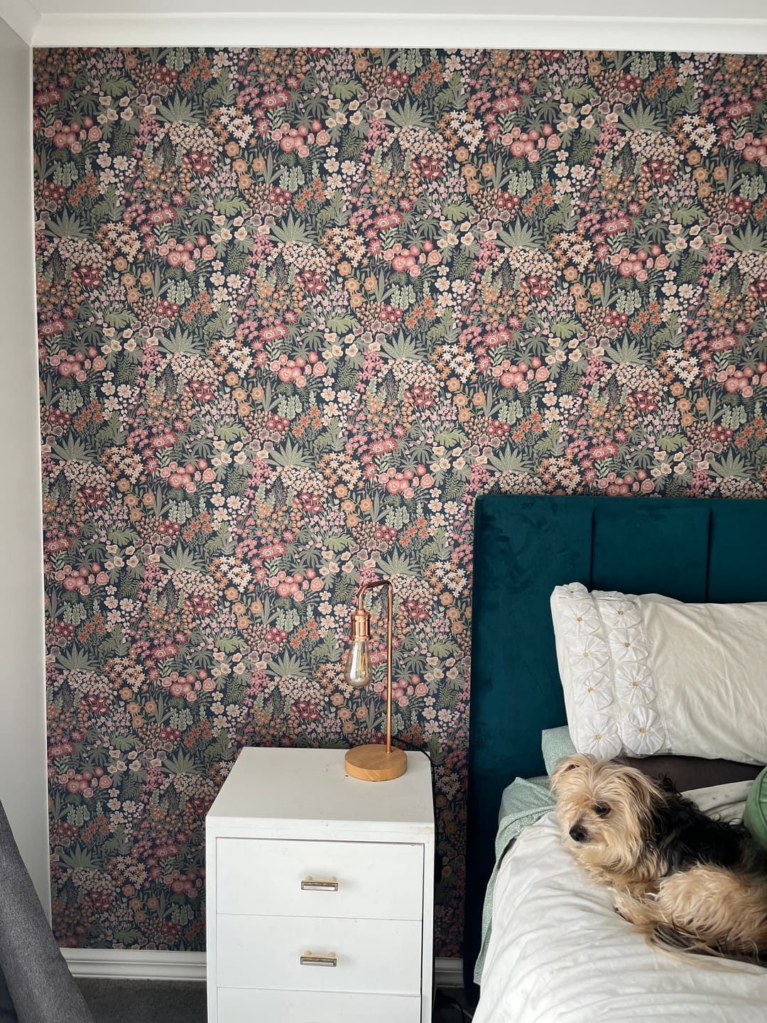Customer photo review of Lysandra Wallpaper - Navy Multi