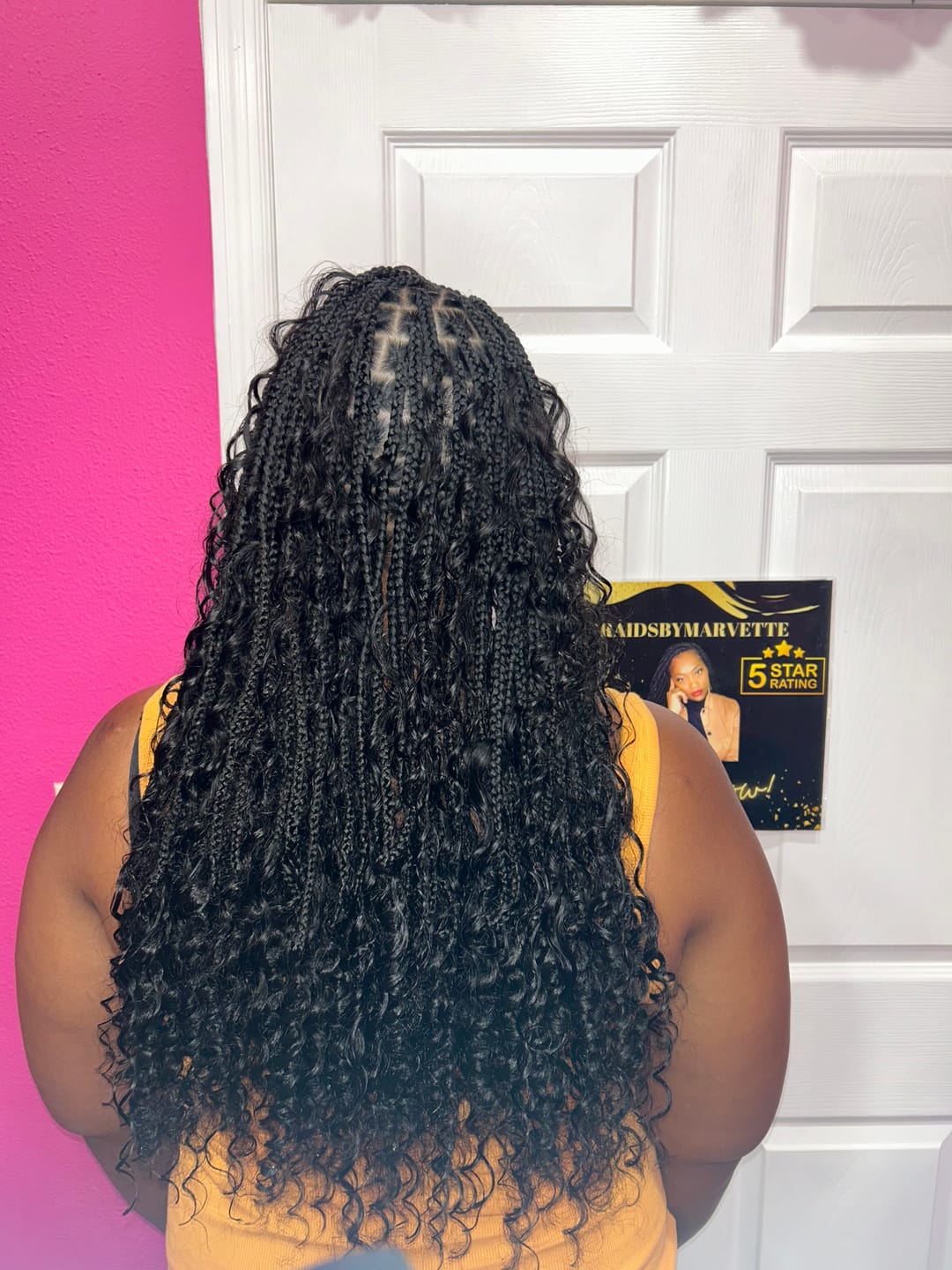 Customer photo review of Deep Wave Bulk Hair Extensions for Braiding
