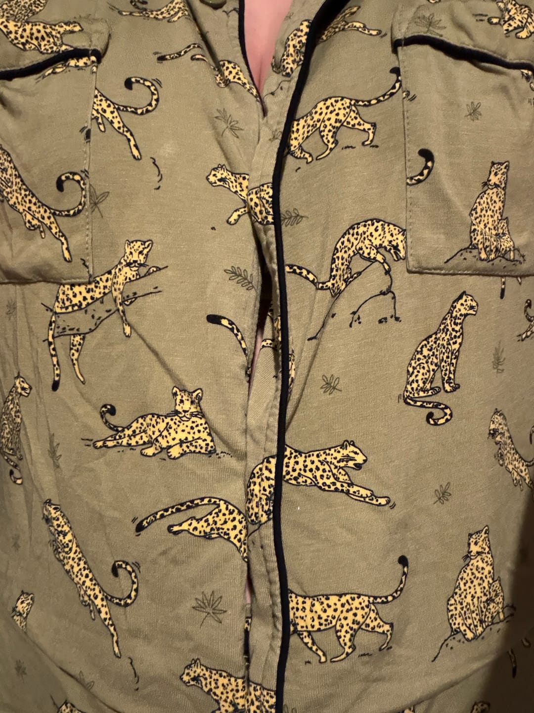 Customer photo review of Sage & Spots Leopard Bamboo Women's Pajama Short Set