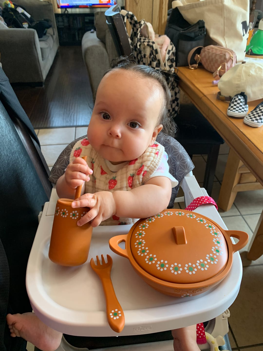 Customer photo review of PRE ORDER Mexican Clay Plate Baby Mexican Inspired Silicone Barro Meal Set