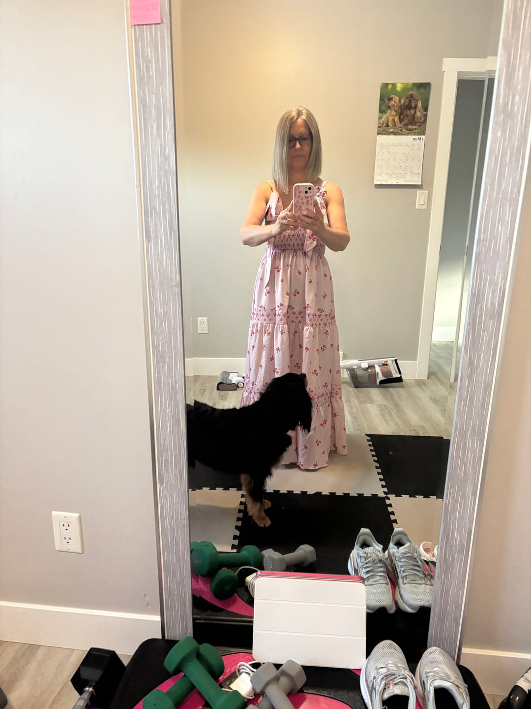 Customer photo review of Faye Soft Rose Maxi Dress
