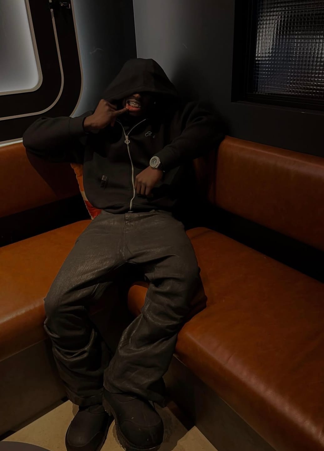 Customer photo review of Atelier Black Scuba Hoodie