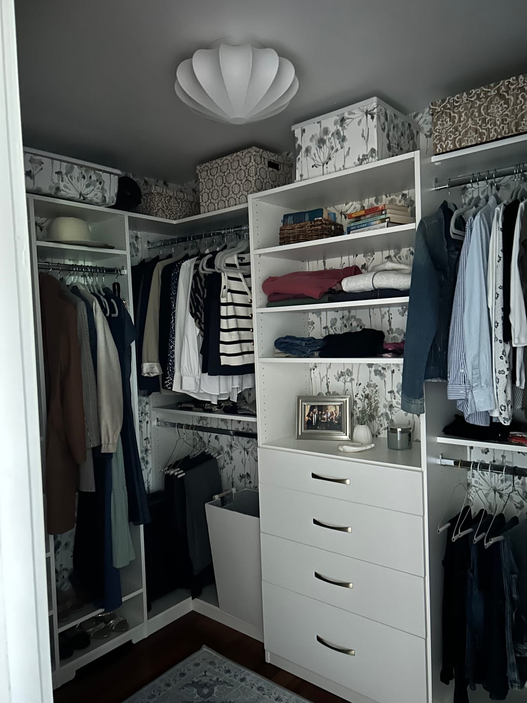 Customer photo review of Mid-Century Modern White Flush Mount Light