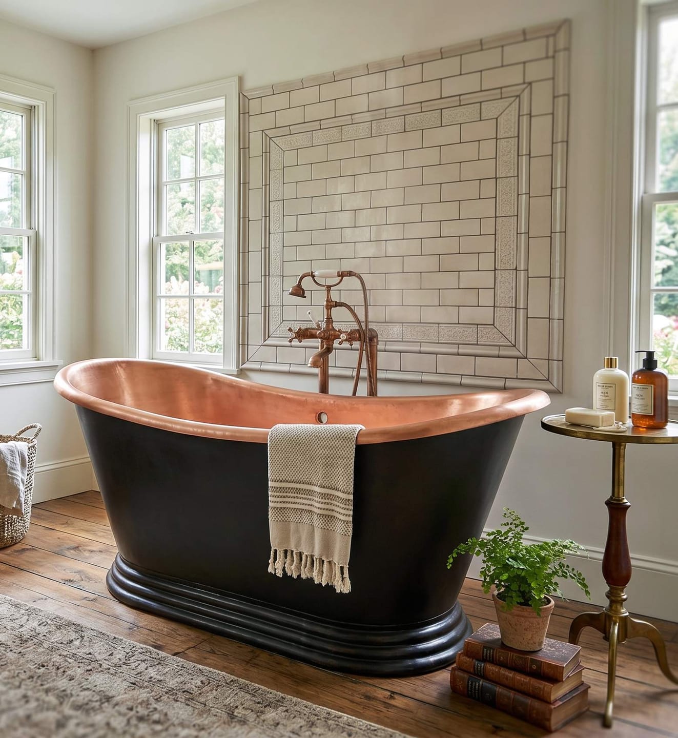 Customer photo review of Elite Oli Rubbed Bronze Double Slipper Copper Freestanding Bathtub ET-C-DS04