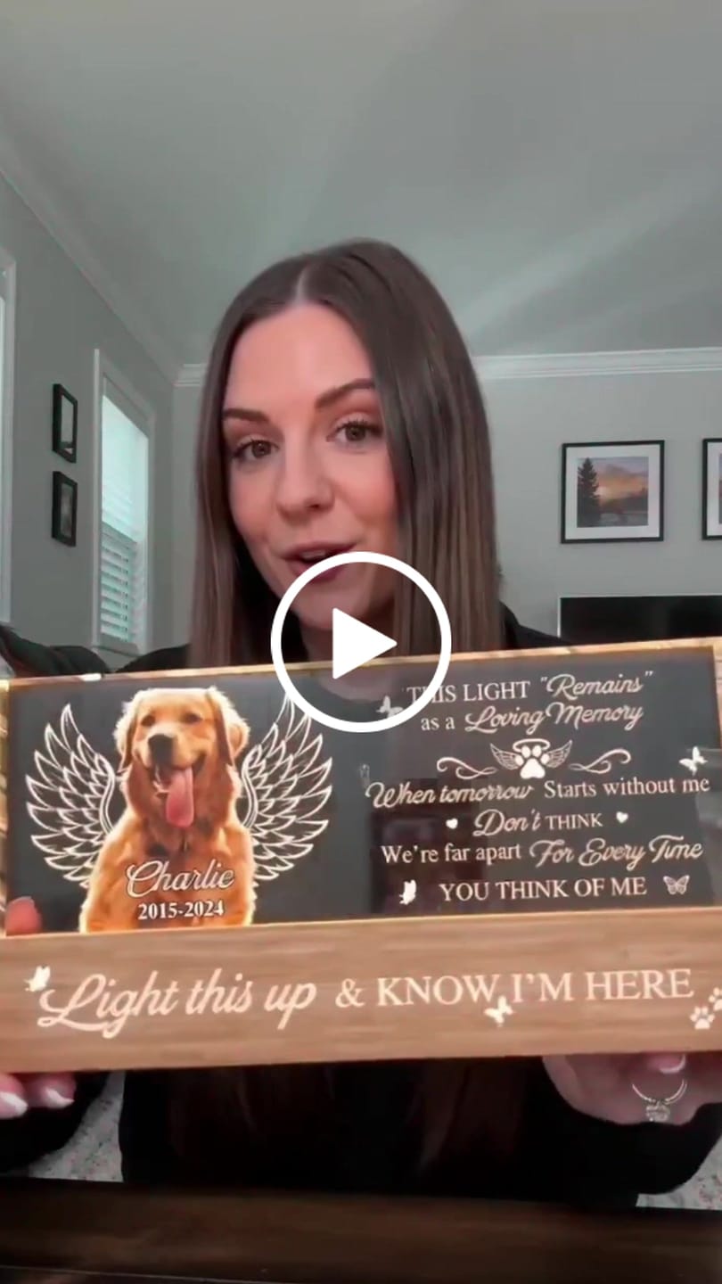 Customer video review of Light This Up & Know I'm Here - Personalized Photo Acrylic LED Night Light - Sympathy Gift For Loss