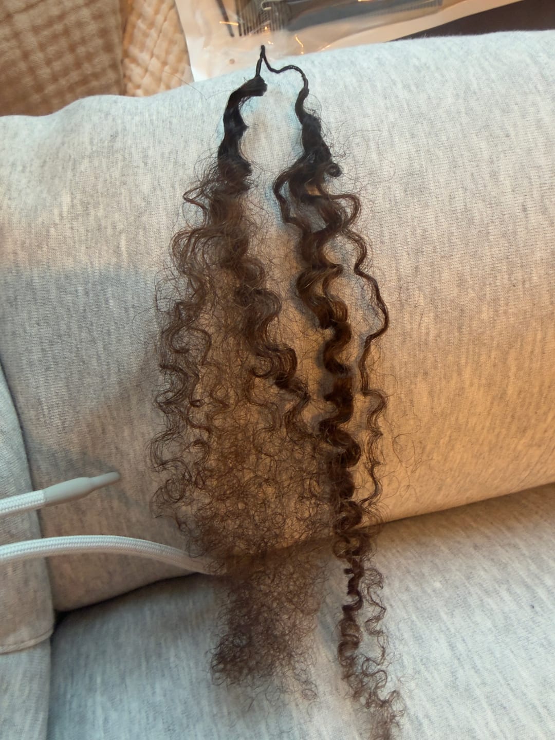 Customer photo review of #T1B/4 Medium Brown Multi-Textured Kinky Curly Human Crochet Hair with Dark Roots