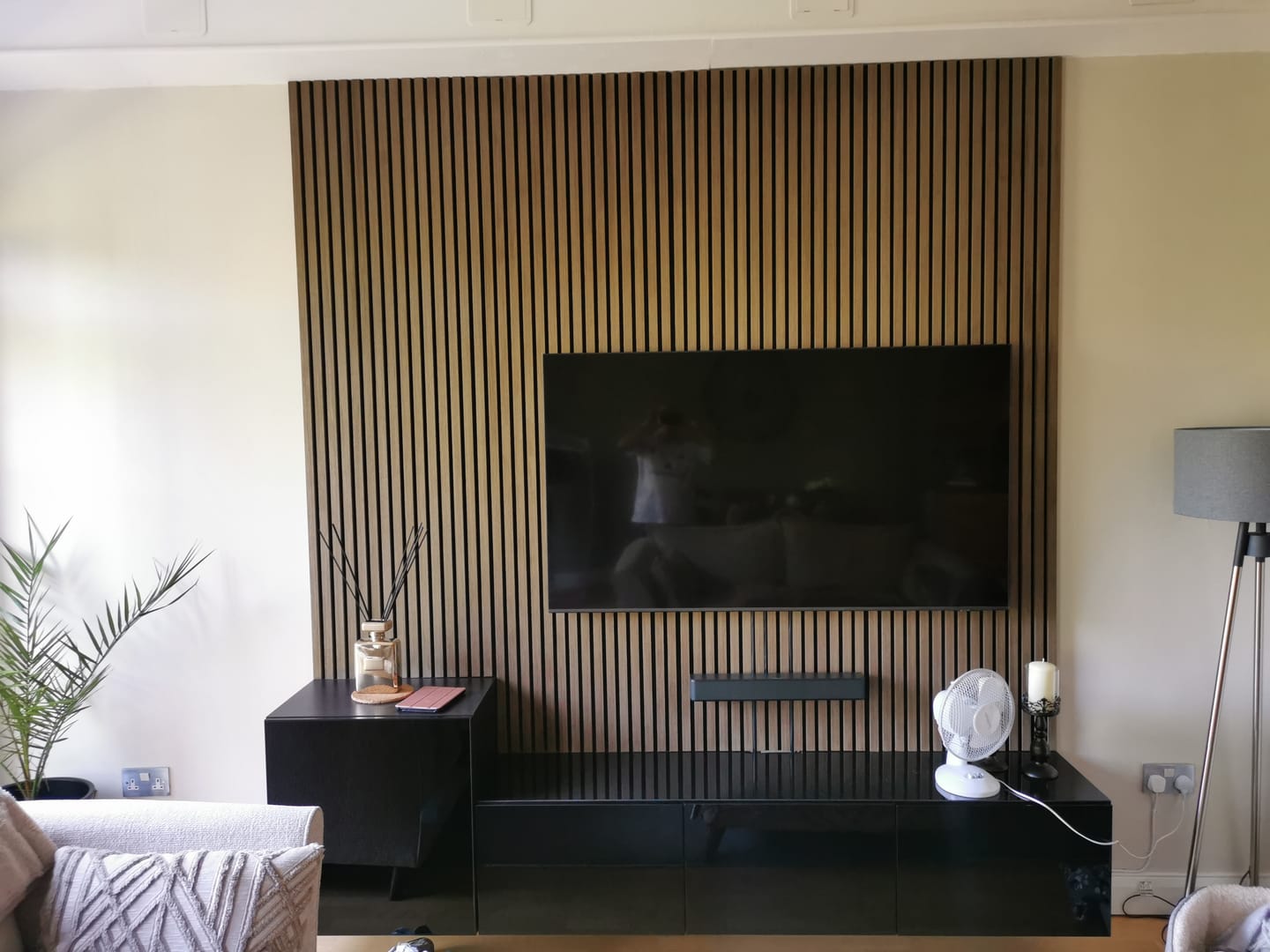 Customer photo review of Walnut Acoustic Wall Panel