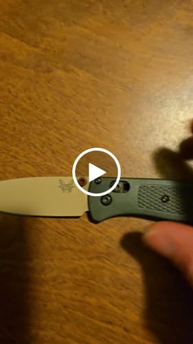 Customer video review of The Back Door: Benchmade Bugout Knife – Taiga Green Grivory Handle, McMillan Tan ELMAX Blade, AXIS Lock – Made in USA (535TN-2601) (Return)