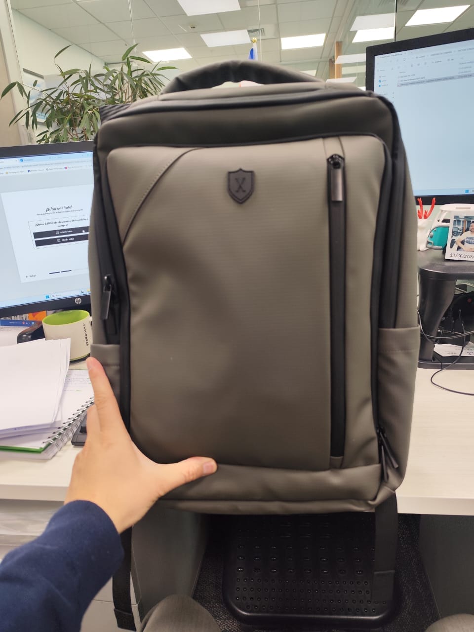 Customer photo review of Slim Backpack