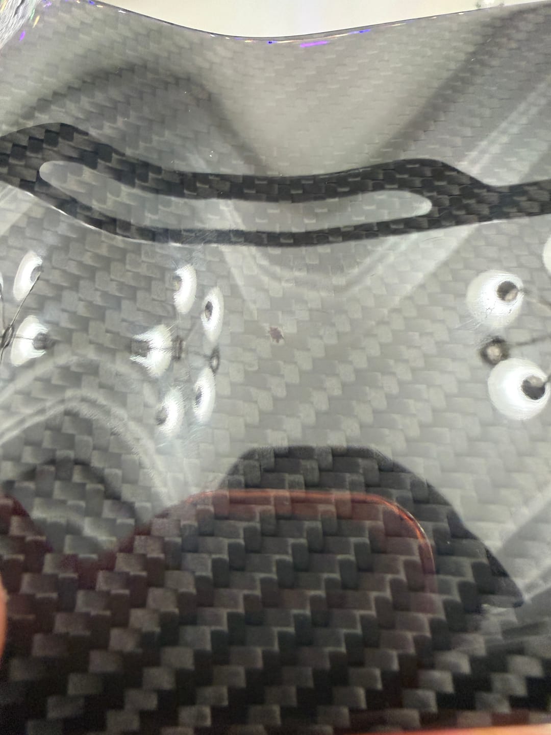 Customer photo review of RAM TRX/RHO Hood Center Vent Trim Hard Carbon Fiber Cover
