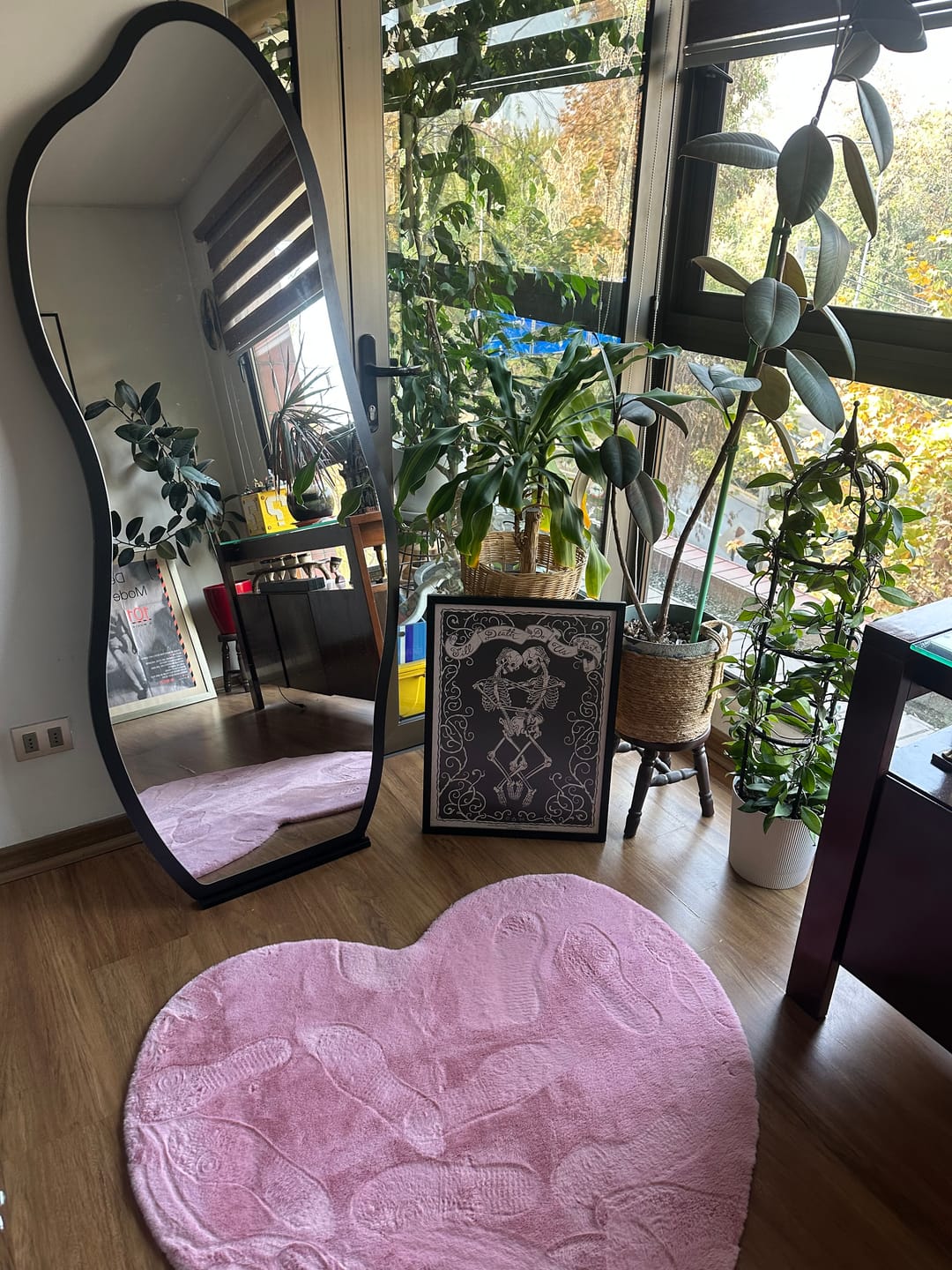 Customer photo review of Espejo Irregular Cuerpo Entero Ébano Negro 170x70cm