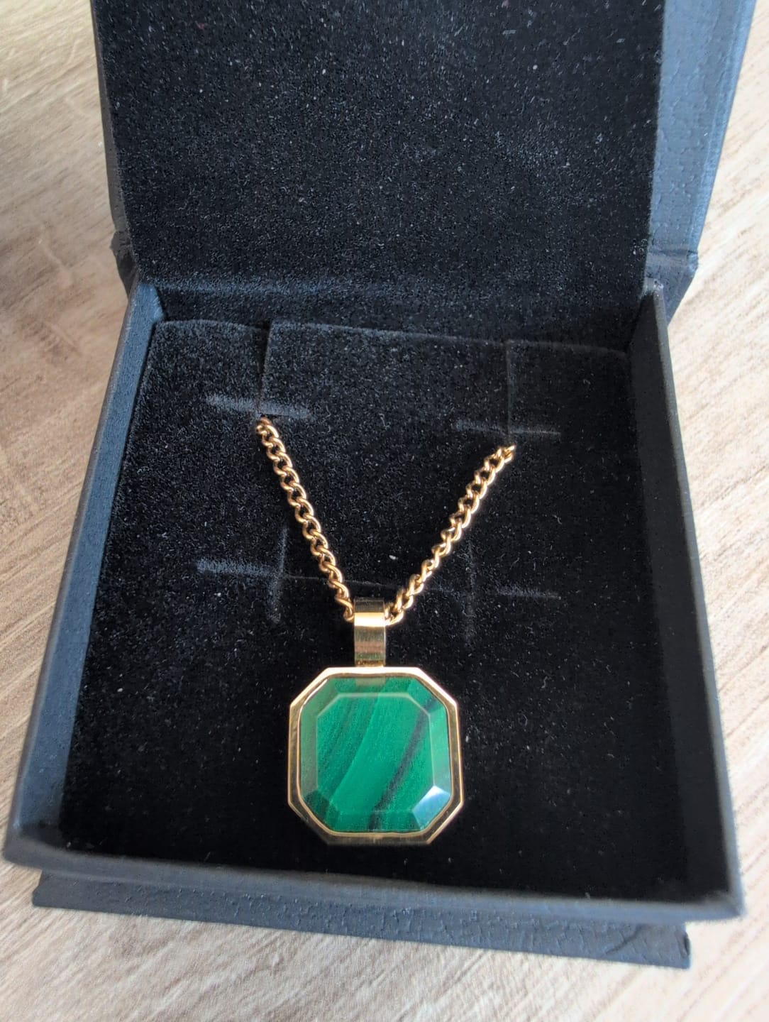 Customer photo review of Classic Halskette - Malachite - Gold - Für Sie