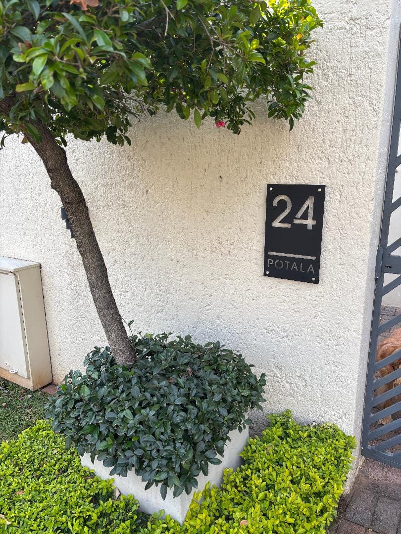 Customer photo review of The Monoline Metal House Number