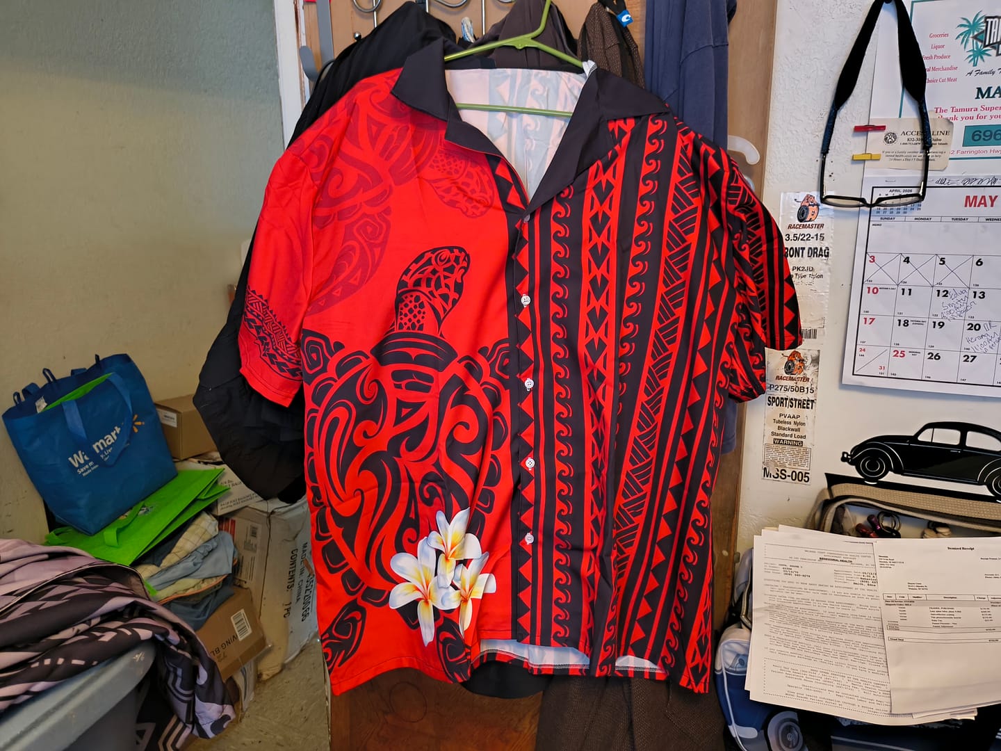 Customer photo review of Polynesian Hawaiian Shirt Tribal Polynesian Turtle Plumeria