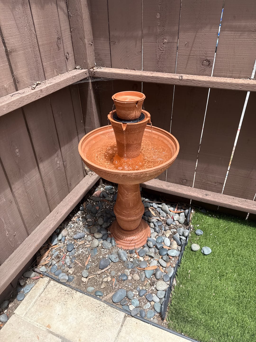Customer photo review of Adria Cordless 8-in-1 Modular Fountain with Timer