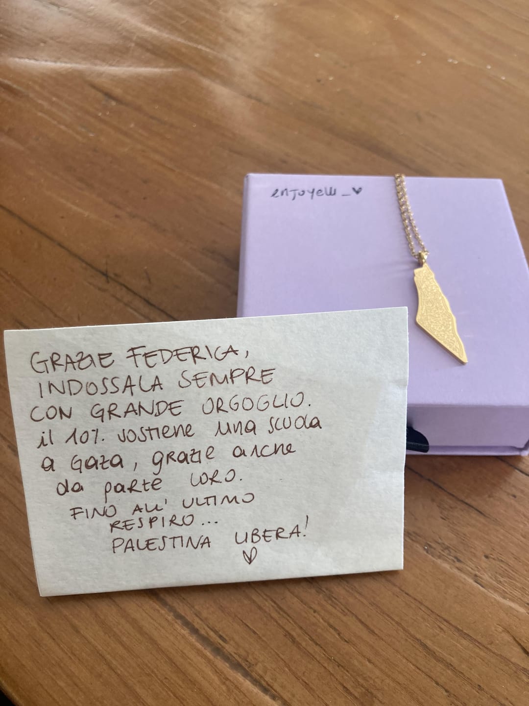 Customer photo review of Palestina collana