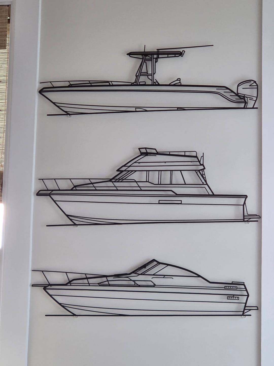 Customer photo review of Your Custom Boat Silhouette Metal Wall Art
