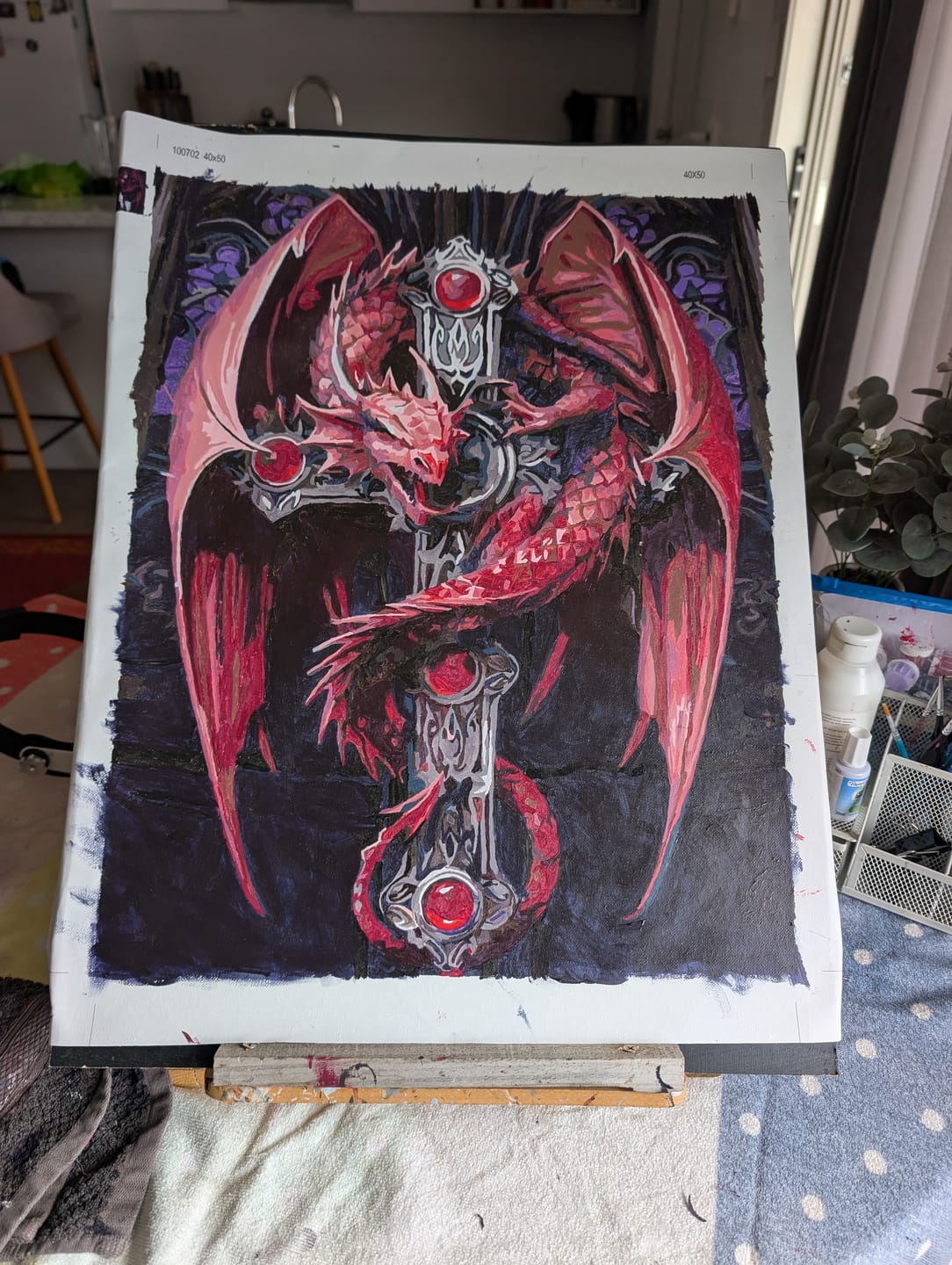Customer photo review of Dragon Diy Paint By Numbers Kits VM95321