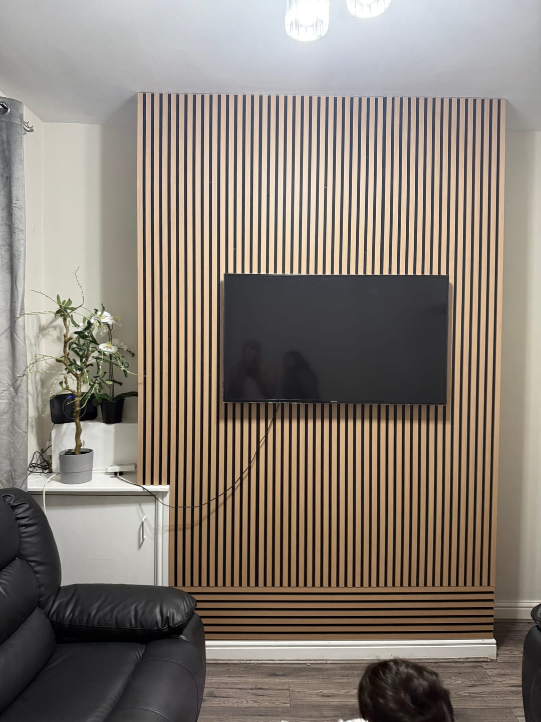Customer photo review of Premium Acoustic Wall Panels - Natural Oak