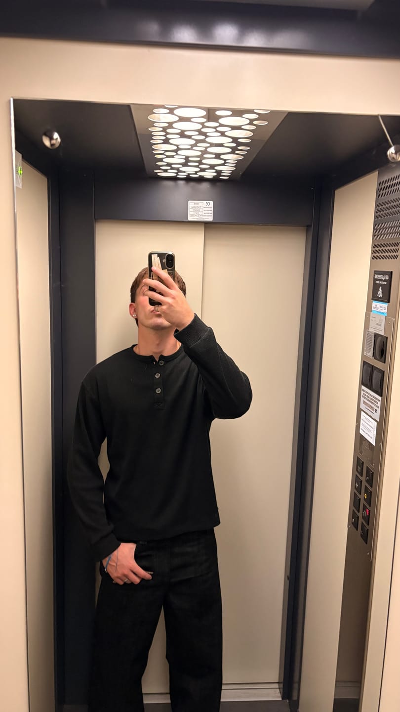 Customer photo review of Henley Shirt Black