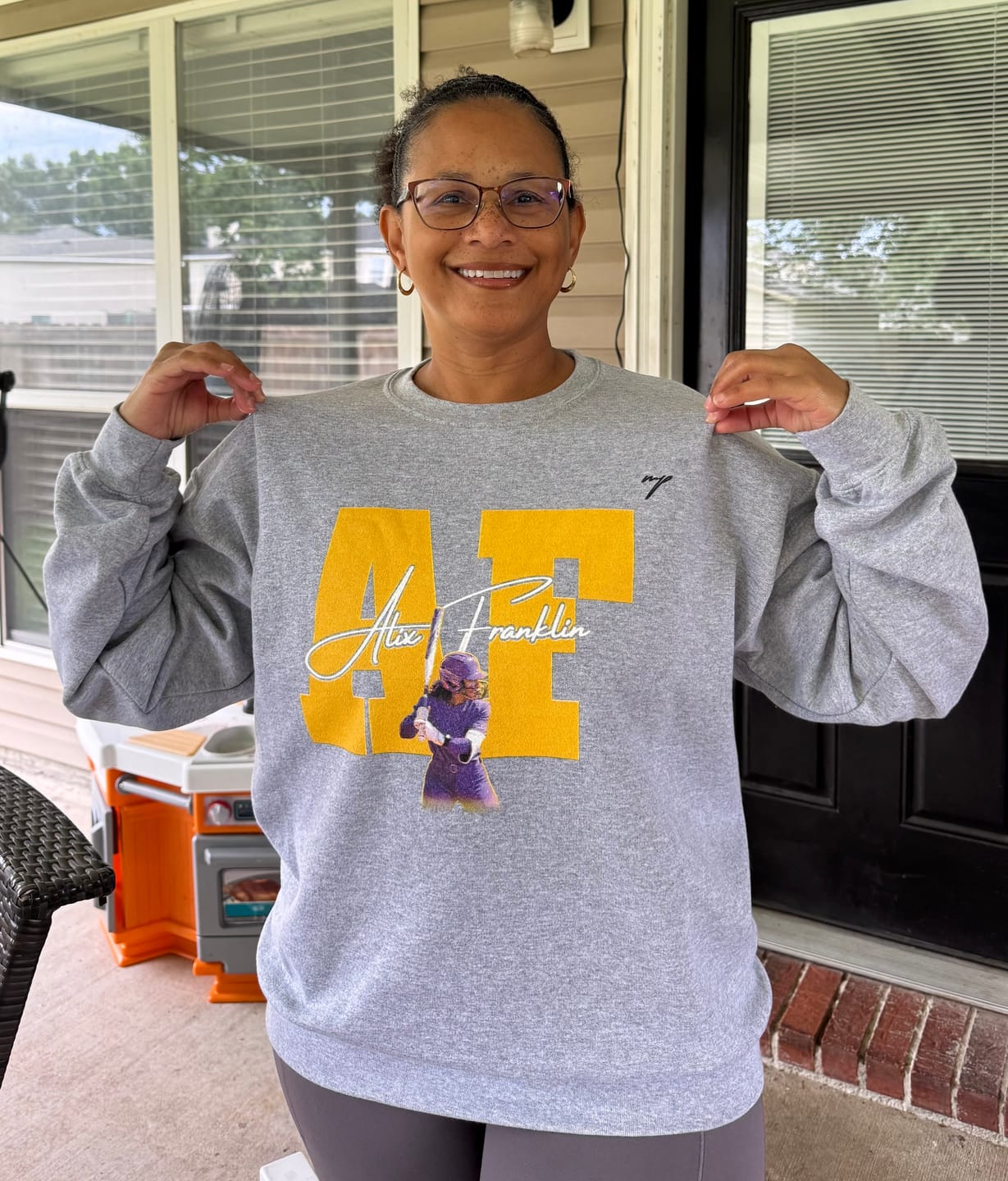 Customer photo review of Alix Franklin Crewneck
