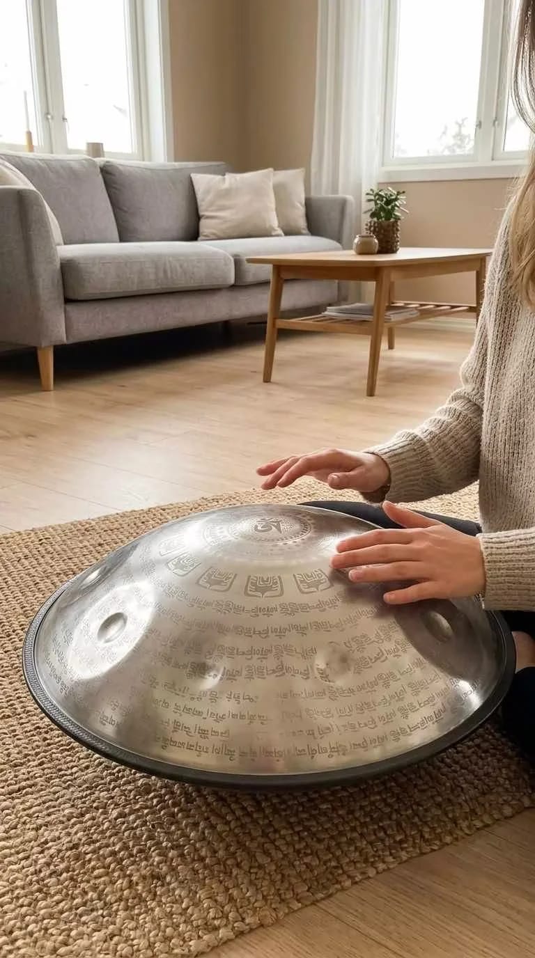 Customer photo review of Cosmos Handpan - Tantra Tibetan Series 9/10/12 Notes Tambourine - Gift Set