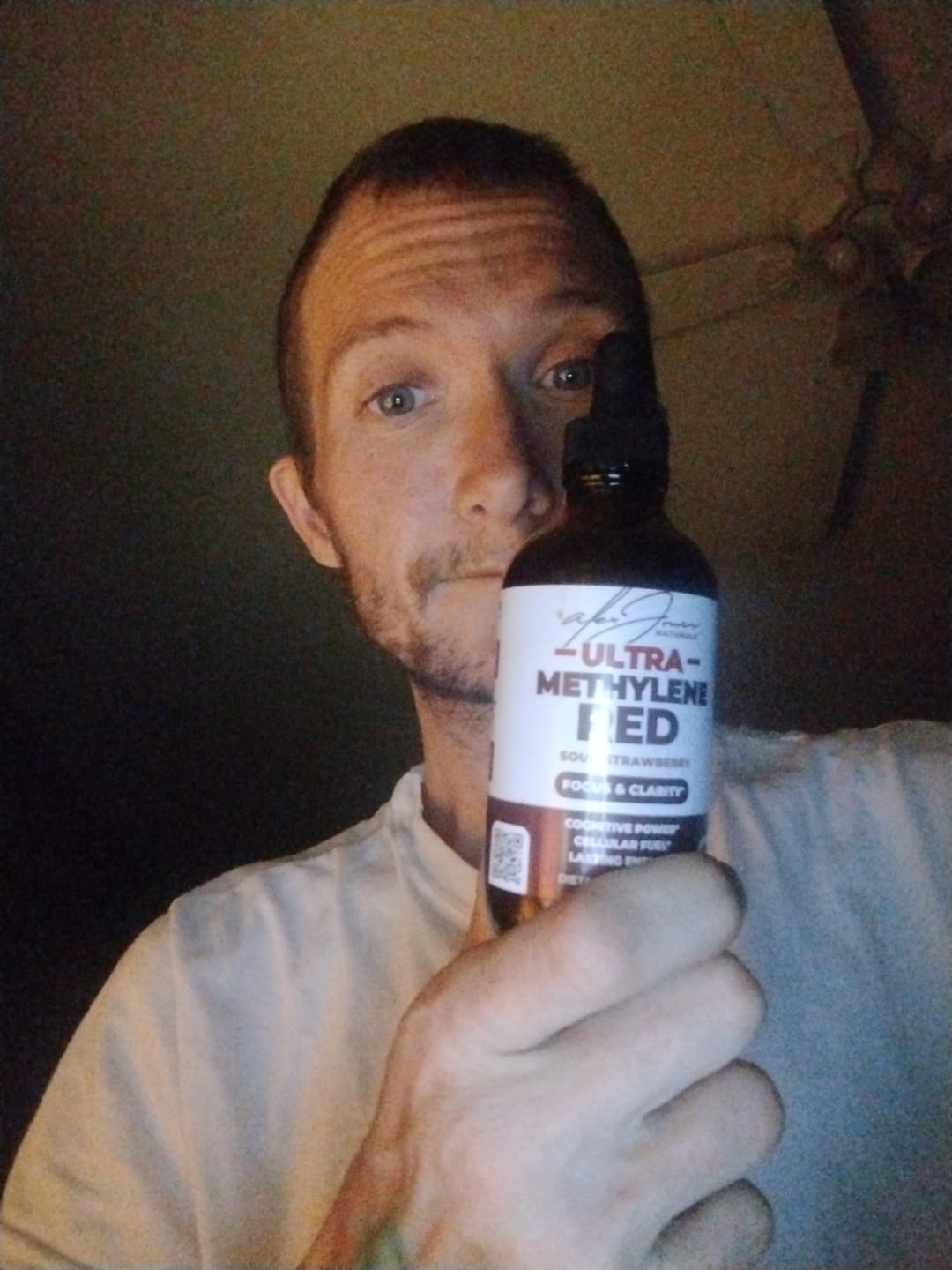 Customer photo review of The Ultra Methylene Red - Sour Strawberry (120ML) (30 Servings)