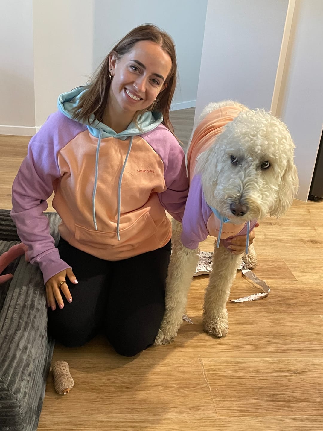 Customer photo review of Cotton Candy Dog Hoodie